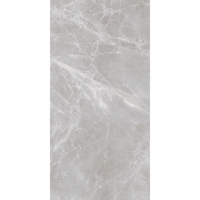 Gạch nhập khẩu Ấn Độ 30x60 màu xám vân đá họa tiết mang nhện Listello White bề mặt bóng